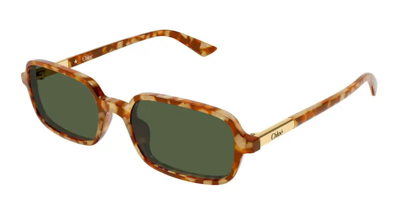 Donna Chloé CH0363S 003 Occhiali da sole Acetato Havana Verde Squadrata