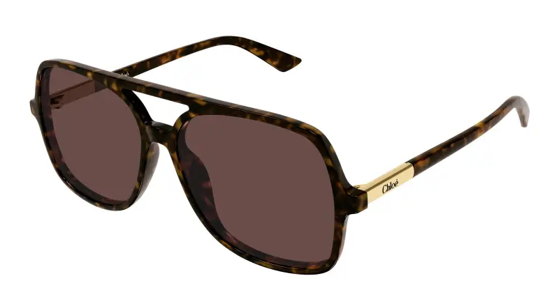 Donna Chloé CH0364S 002 Occhiali da sole Acetato Havana Marrone Pilot