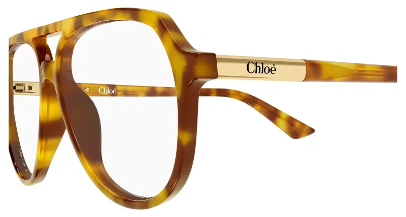 Donna Chloé CH0366O 003 Montature da vista Acetato Havana Trasparente Pilot miniatura 3