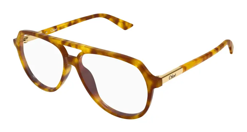 Donna Chloé CH0366O 003 Montature da vista Acetato Havana Trasparente Pilot