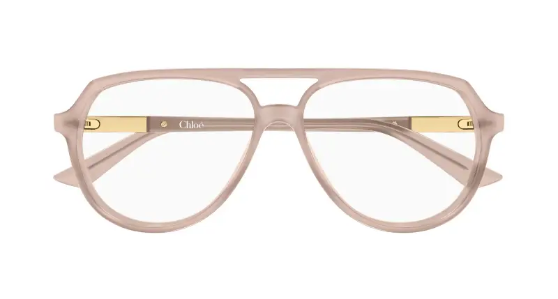 Donna Chloé CH0366O 004 Montature da vista Acetato Beige Trasparente Pilot miniatura 2