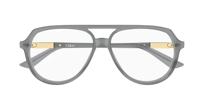 Donna Chloé CH0366O 005 Montature da vista Acetato Grigio Trasparente Pilot miniatura 2