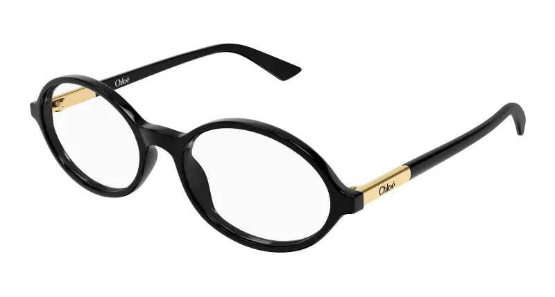 Donna Chloé CH0367O 001 Montature da vista Acetato Nero Trasparente Rotonda