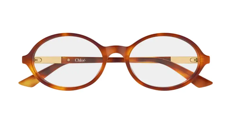 Donna Chloé CH0367O 002 Montature da vista Acetato Havana Trasparente Rotonda miniatura 2