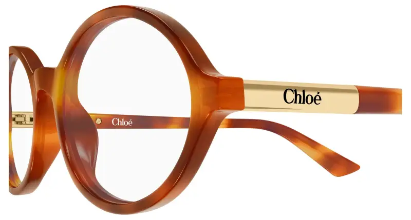 Donna Chloé CH0367O 002 Montature da vista Acetato Havana Trasparente Rotonda miniatura 3
