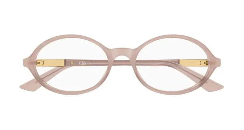 Donna Chloé CH0367O 004 Montature da vista Acetato Beige Trasparente Rotonda miniatura 2