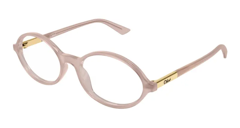 Donna Chloé CH0367O 004 Montature da vista Acetato Beige Trasparente Rotonda