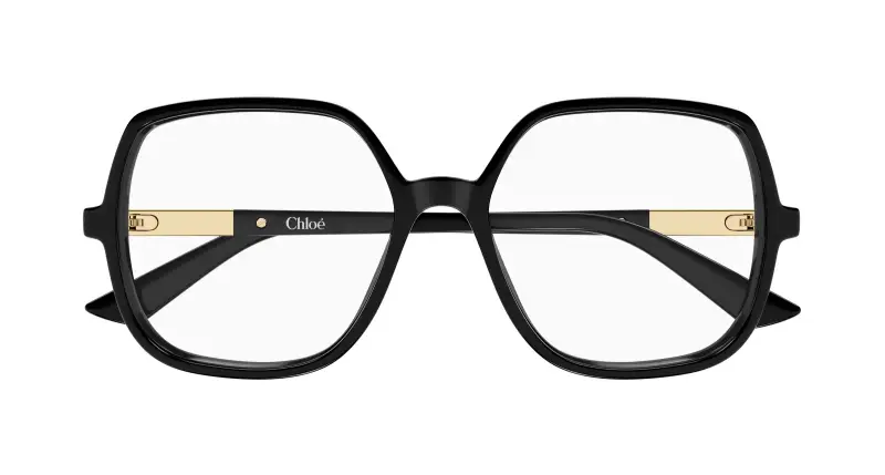 Donna Chloé CH0368O 001 Montature da vista Acetato Nero Trasparente Geometrica miniatura 2