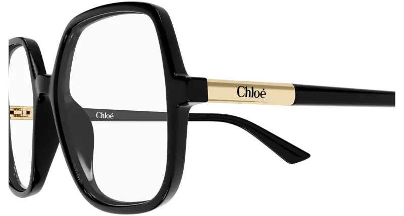 Donna Chloé CH0368O 001 Montature da vista Acetato Nero Trasparente Geometrica miniatura 3