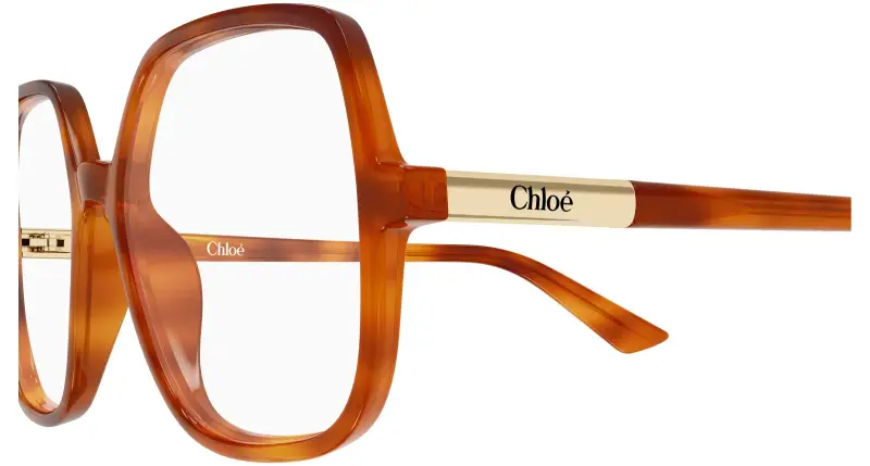 Donna Chloé CH0368O 002 Montature da vista Acetato Havana Trasparente Geometrica miniatura 3