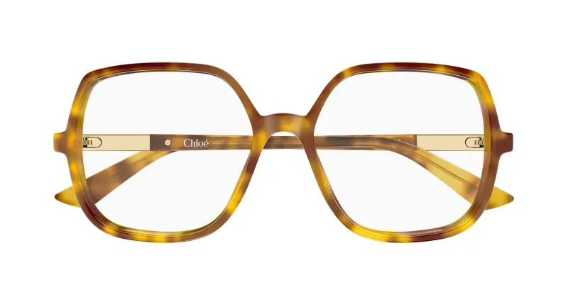 Donna Chloé CH0368O 003 Montature da vista Acetato Havana Trasparente Geometrica miniatura 2