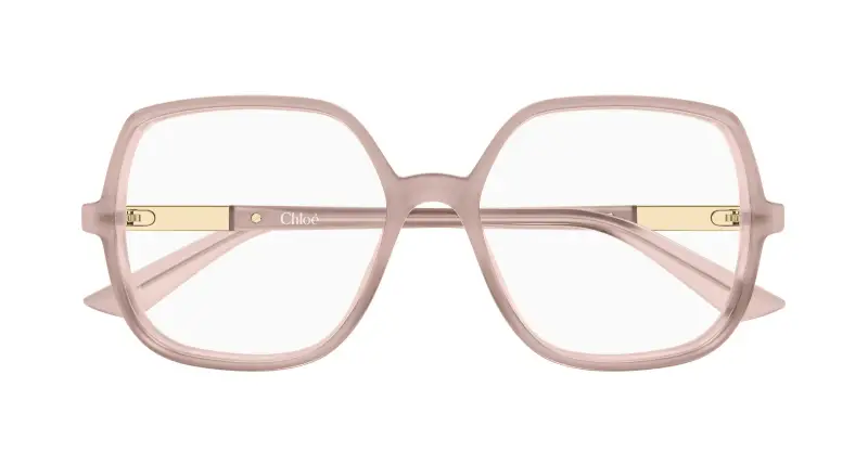 Donna Chloé CH0368O 004 Montature da vista Acetato Beige Trasparente Geometrica miniatura 2