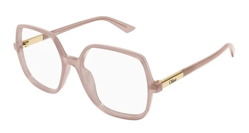 Donna Chloé CH0368O 004 Montature da vista Acetato Beige Trasparente Geometrica