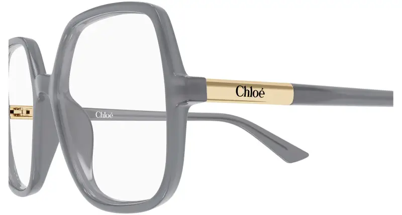 Donna Chloé CH0368O 005 Montature da vista Acetato Grigio Trasparente Geometrica miniatura 3