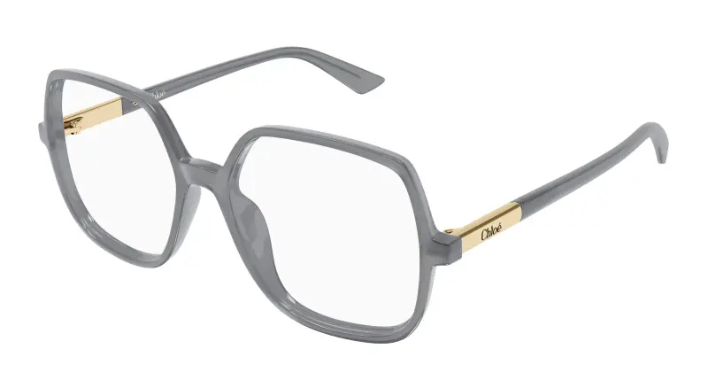 Donna Chloé CH0368O 005 Montature da vista Acetato Grigio Trasparente Geometrica