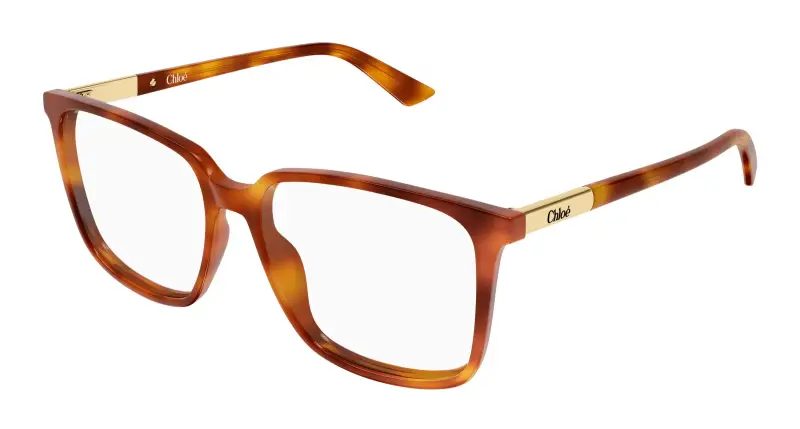 Donna Chloé CH0369O 002 Montature da vista Acetato Havana Trasparente Squadrata