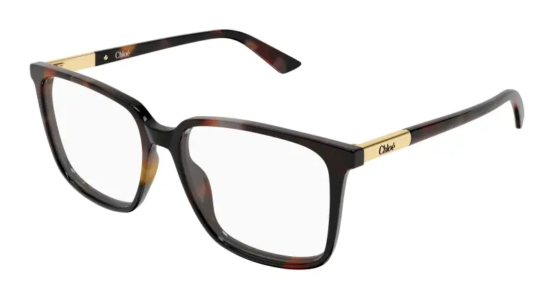 Donna Chloé CH0369O 003 Montature da vista Acetato Havana Trasparente Squadrata