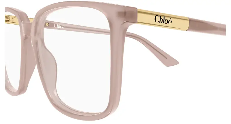 Donna Chloé CH0369O 004 Montature da vista Acetato Beige Trasparente Squadrata miniatura 3
