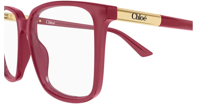 Donna Chloé CH0369O 005 Montature da vista Acetato Fucsia Trasparente Squadrata miniatura 3