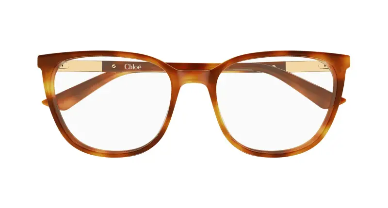 Donna Chloé CH0370OL 007 Montature da vista Acetato Havana Trasparente Cat Eye miniatura 2