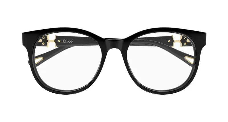 Donna Chloé CH0375O 001 Montature da vista Acetato Nero Trasparente Rotonda miniatura 2
