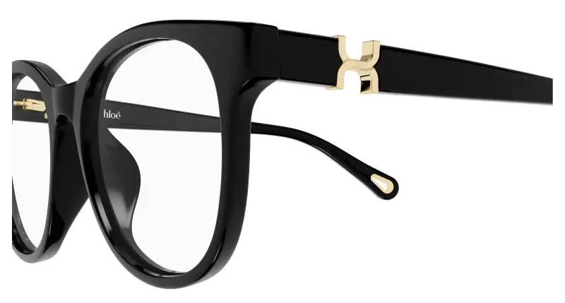 Donna Chloé CH0375O 001 Montature da vista Acetato Nero Trasparente Rotonda miniatura 3
