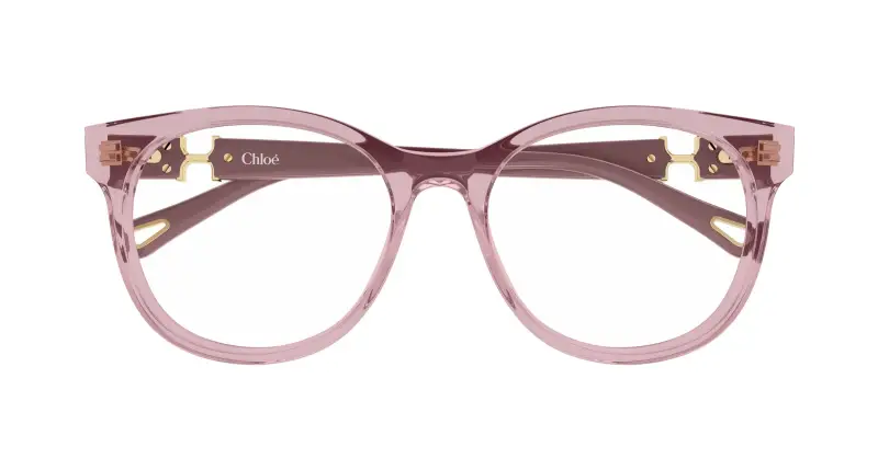 Donna Chloé CH0375O 003 Montature da vista Acetato Rosa Trasparente Rotonda miniatura 2