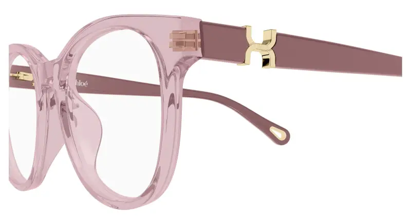Donna Chloé CH0375O 003 Montature da vista Acetato Rosa Trasparente Rotonda miniatura 3