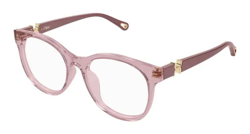 Donna Chloé CH0375O 003 Montature da vista Acetato Rosa Trasparente Rotonda