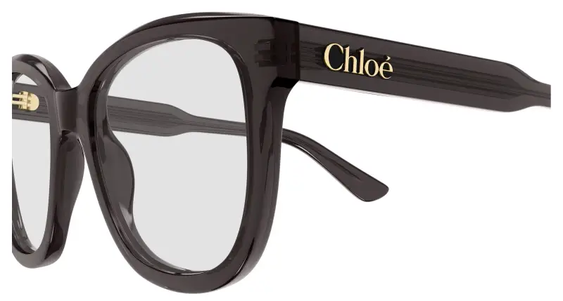 Donna Chloé CH0378O 001 Montature da vista Acetato Grigio Trasparente Squadrata miniatura 3