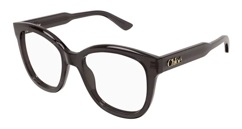 Donna Chloé CH0378O 001 Montature da vista Acetato Grigio Trasparente Squadrata