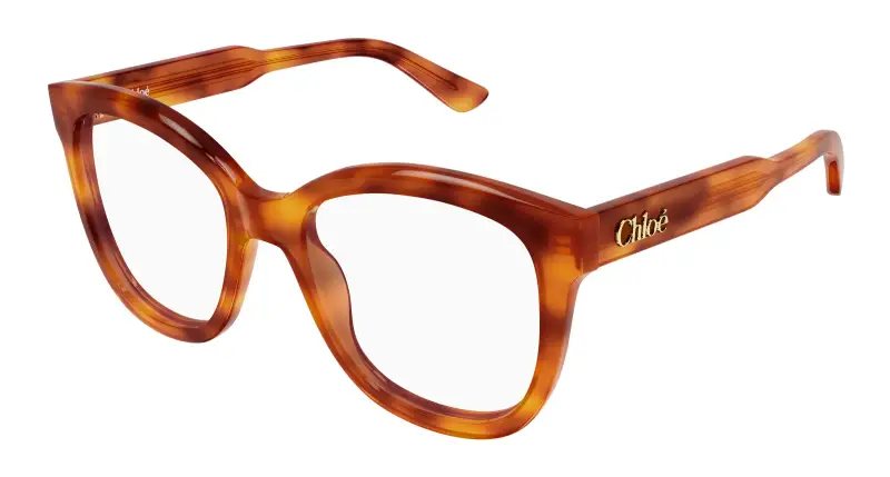 Donna Chloé CH0378O 002 Montature da vista Acetato Havana Trasparente Squadrata