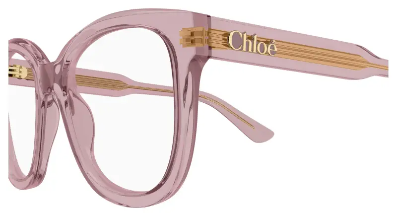 Donna Chloé CH0378O 004 Montature da vista Acetato Rosa Trasparente Squadrata miniatura 3
