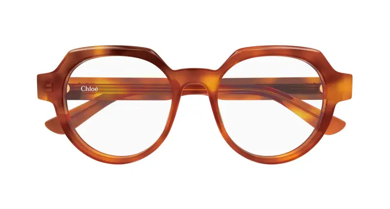 Donna Chloé CH0379O 002 Montature da vista Acetato Havana Trasparente Geometrica miniatura 2