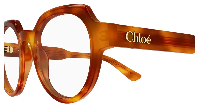 Donna Chloé CH0379O 002 Montature da vista Acetato Havana Trasparente Geometrica miniatura 3