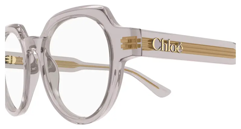 Donna Chloé CH0379O 003 Montature da vista Acetato Grigio Trasparente Geometrica miniatura 3