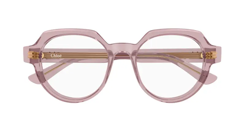 Donna Chloé CH0379O 004 Montature da vista Acetato Rosa Trasparente Geometrica miniatura 2