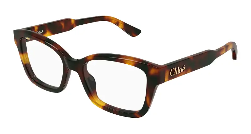 Donna Chloé CH0380O 002 Montature da vista Acetato Havana Trasparente Cat Eye
