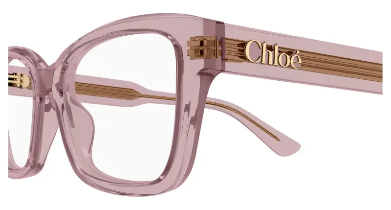 Donna Chloé CH0380O 004 Montature da vista Acetato Rosa Trasparente Cat Eye miniatura 3