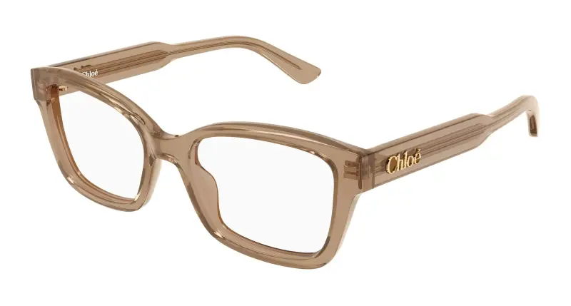 Donna Chloé CH0380O 005 Montature da vista Acetato Marrone Trasparente Cat Eye