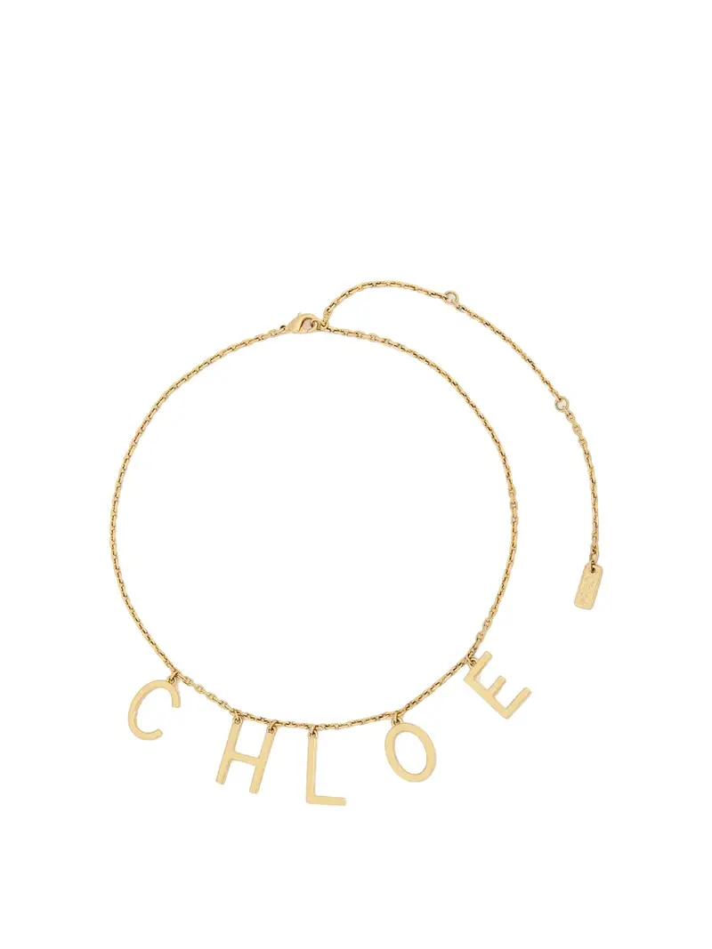 E Letters Necklace Oro