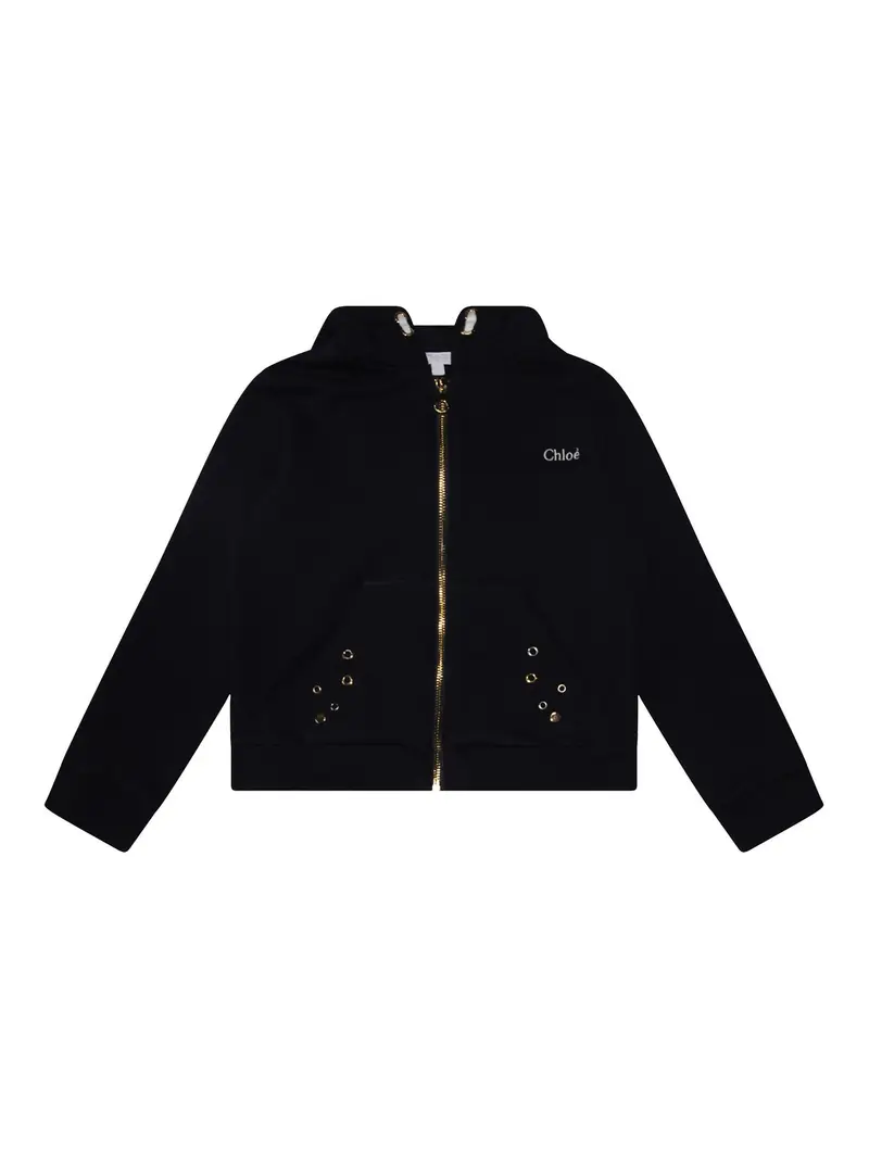 Felpa in cotone nero Blu scuro