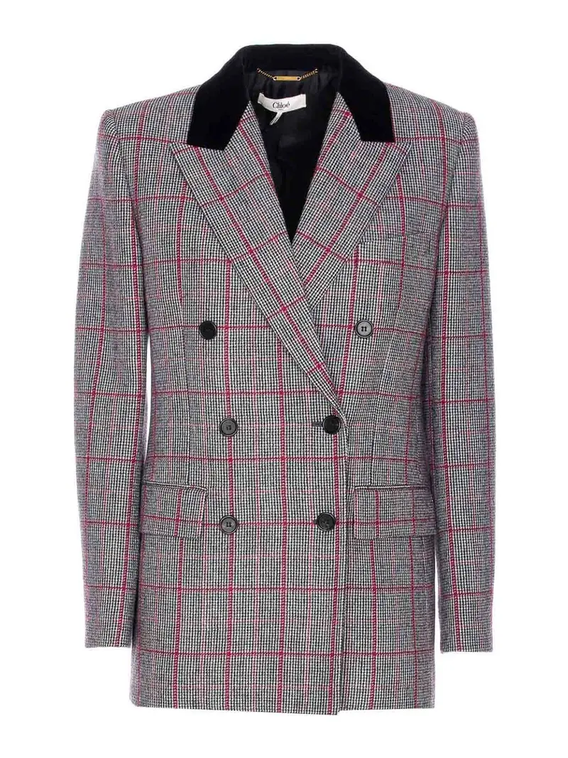 Giacca bianca nera Grigio