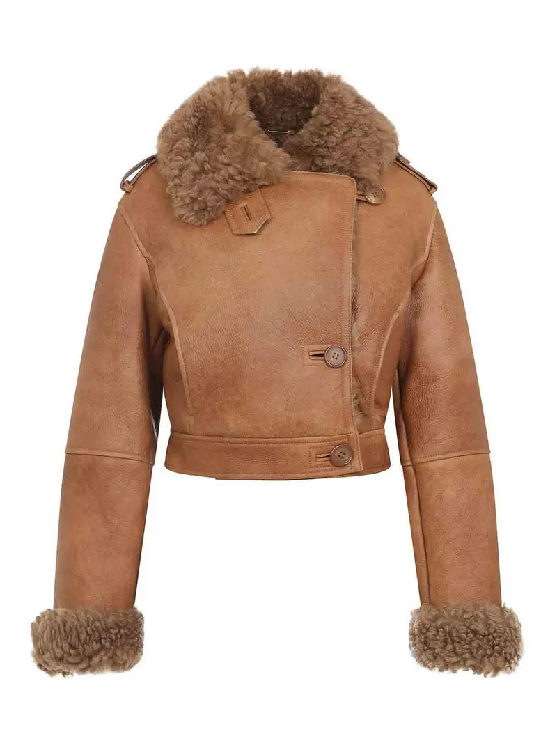 Giacca di pelle Marrone