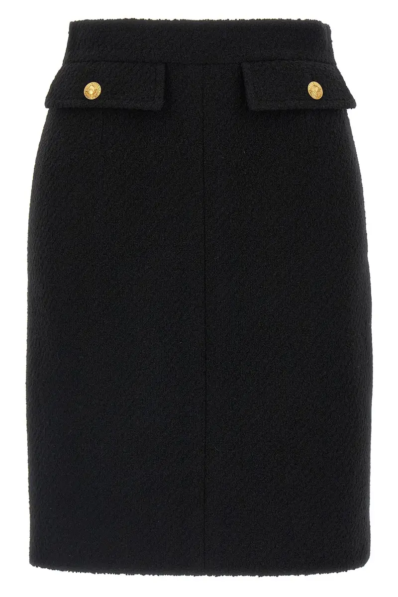 Gonna Lana Bouclé Nero