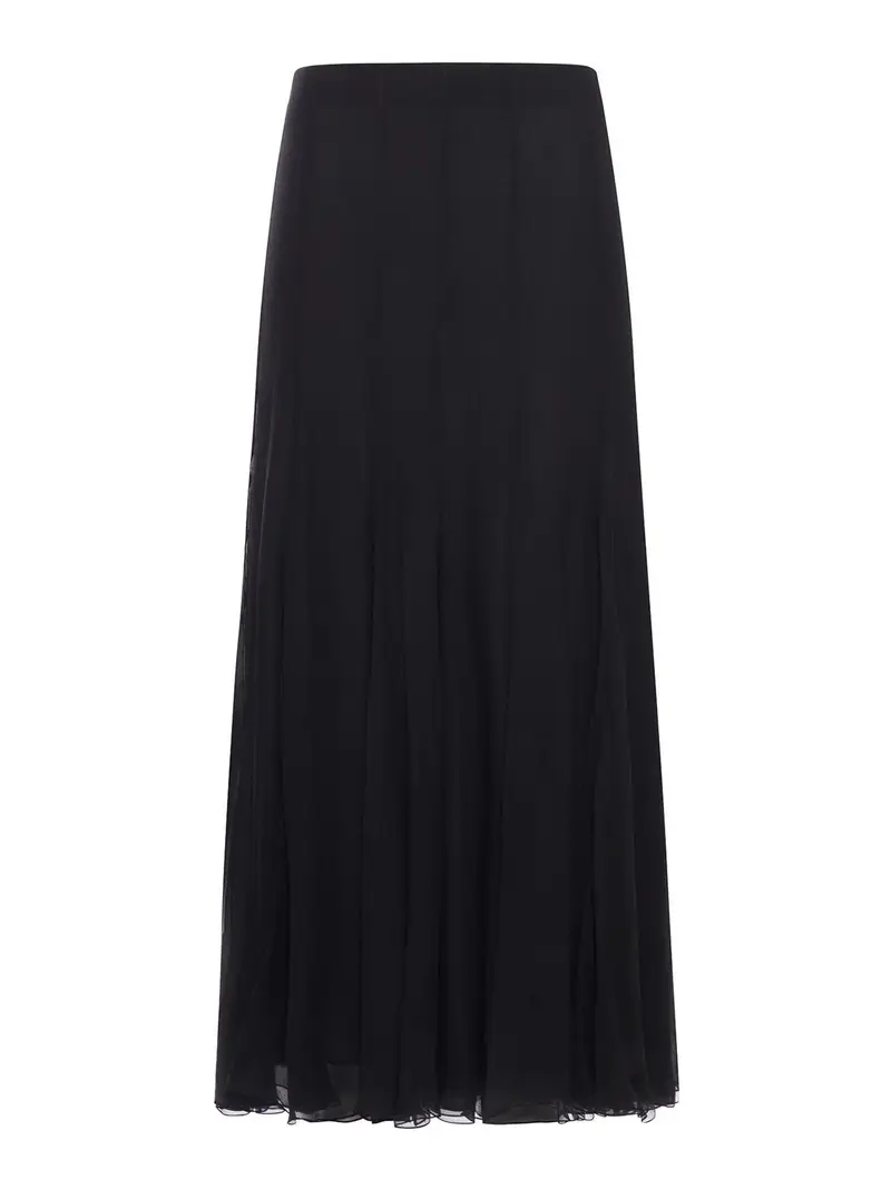 Gonna lunga fluida Nero