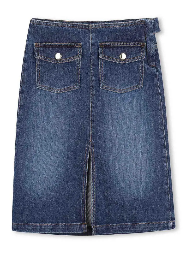 Gonna Midi Denim Blu