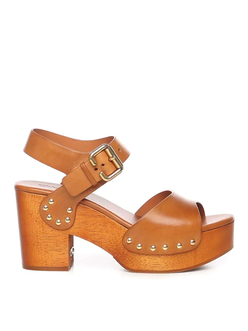 Jeannette Wedge Clogs Marrone