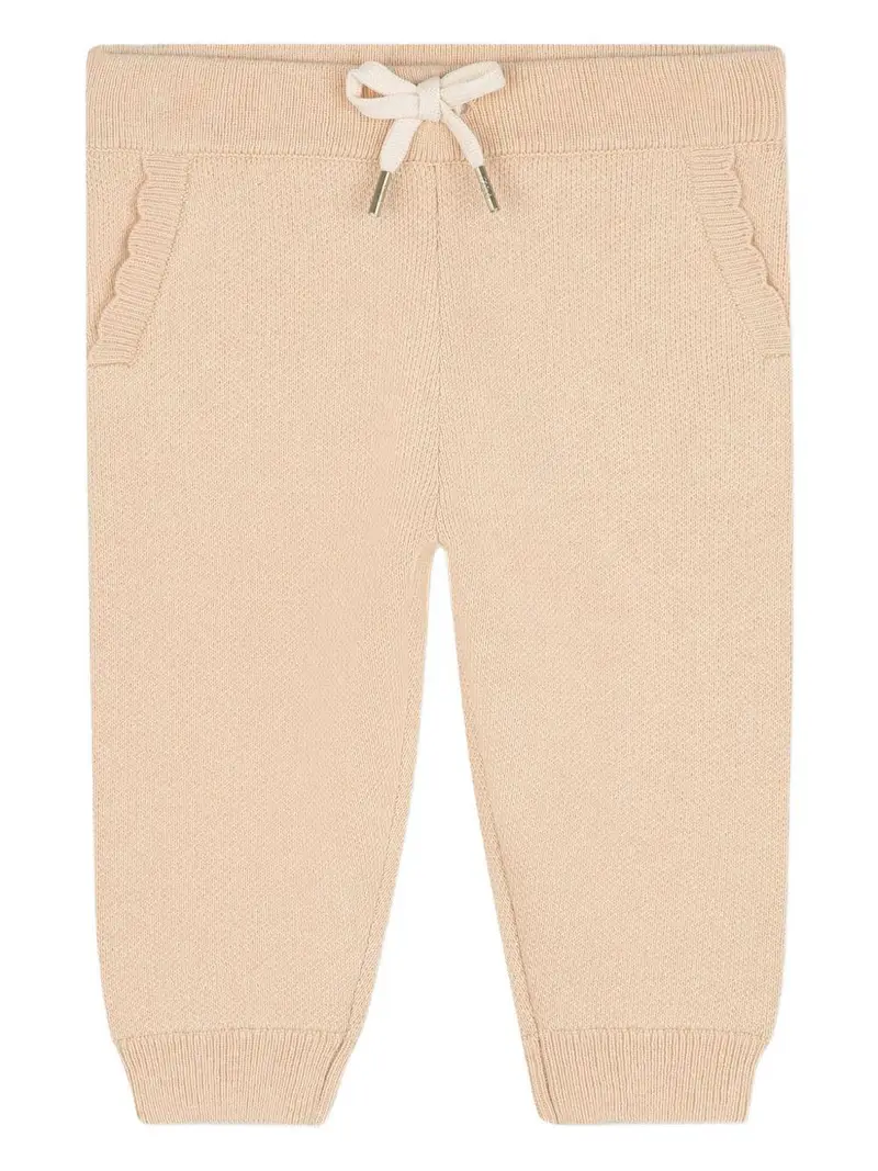 Tuta Sportiva con Cappuccio e Logo Ricamato Beige miniatura 3