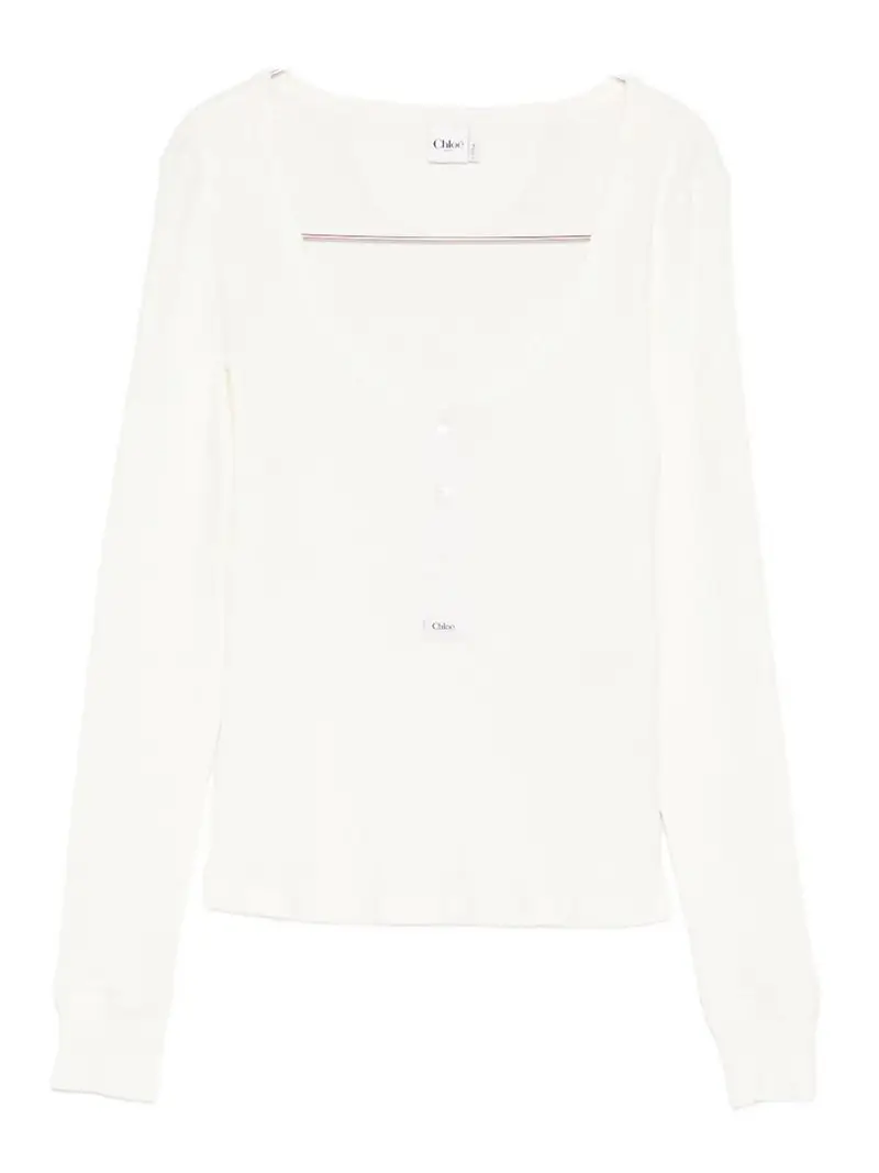 Maglione di cotone Bianco